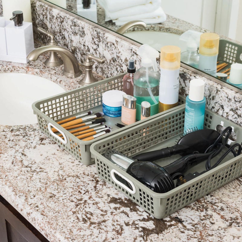 Really Good Stuff Plastic Desktop Paper Storage Baskets for Classroom or Home Use â€“ Mesh Bins, 14.25â€ x 10â€ â€“ (Set of 4), School Organization Supplies - Image 3